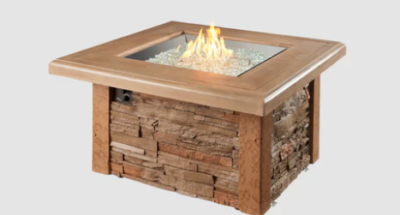 Square Gas Fire Pit Table